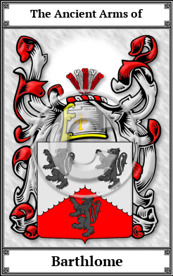 Barthlome Family Crest Download (JPG) Book Plated - 600 DPI
