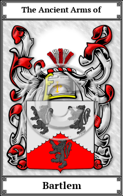 Bartlem Family Crest Download (JPG)  Book Plated - 150 DPI