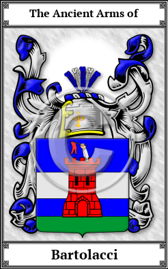 Bartolacci Family Crest Download (JPG) Book Plated - 600 DPI
