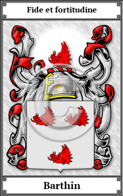 Barthin Family Crest Download (JPG)  Book Plated - 150 DPI