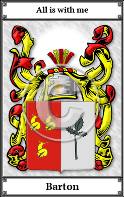Barton Family Crest Download (JPG)  Book Plated - 150 DPI