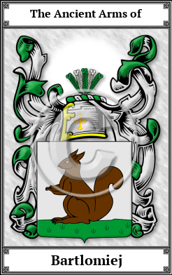 Bartlomiej Family Crest Download (JPG) Book Plated - 600 DPI