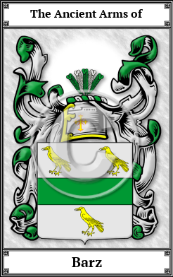 Barz Family Crest Download (JPG)  Book Plated - 150 DPI