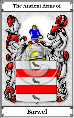 Barwel Family Crest Download (JPG) Book Plated - 600 DPI