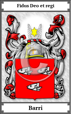 Barri Family Crest Download (JPG) Book Plated - 600 DPI