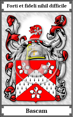 Bascam Family Crest Download (JPG)  Book Plated - 150 DPI