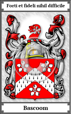 Bascoom Family Crest Download (JPG)  Book Plated - 150 DPI