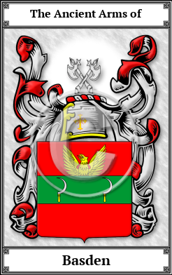 Basden Family Crest Download (JPG) Book Plated - 600 DPI