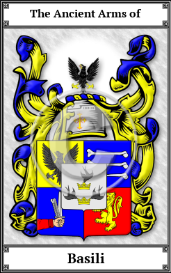 Basili Family Crest Download (JPG) Book Plated - 600 DPI