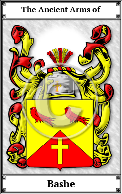 Bashe Family Crest Download (JPG) Book Plated - 600 DPI