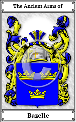 Bazelle Family Crest Download (JPG)  Book Plated - 150 DPI