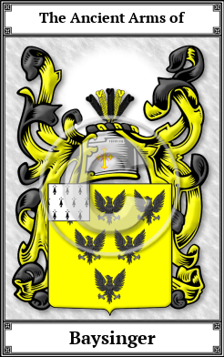 Baysinger Family Crest Download (JPG) Book Plated - 600 DPI