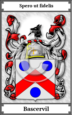 Bascervil Family Crest Download (JPG) Book Plated - 600 DPI