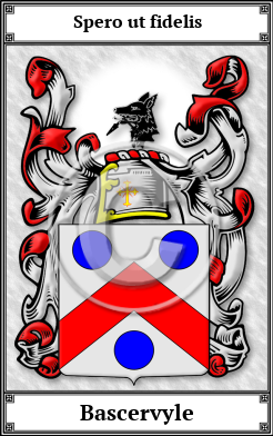 Bascervyle Family Crest Download (JPG)  Book Plated - 150 DPI