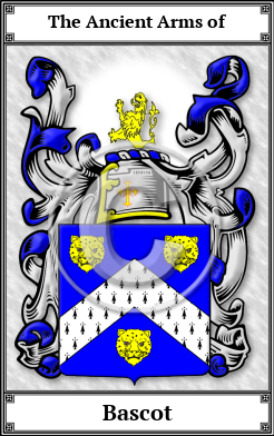 Bascot Family Crest Download (JPG)  Book Plated - 150 DPI