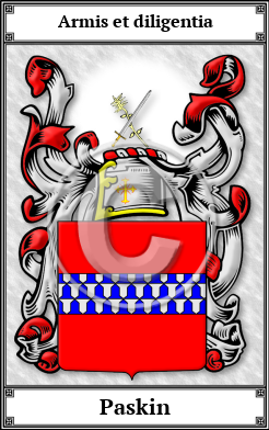 Paskin Family Crest Download (JPG)  Book Plated - 150 DPI