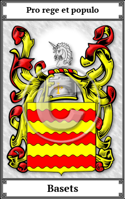 Basets Family Crest Download (JPG)  Book Plated - 150 DPI