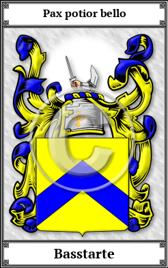 Basstarte Family Crest Download (JPG)  Book Plated - 150 DPI