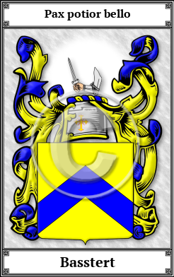 Basstert Family Crest Download (JPG)  Book Plated - 150 DPI