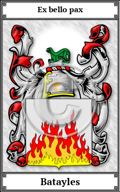Batayles Family Crest Download (JPG) Book Plated - 600 DPI