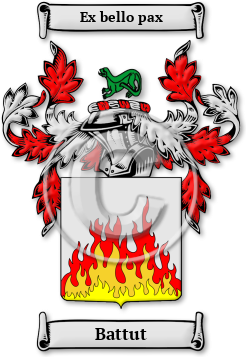 Battut Family Crest Download (jpg) Legacy Series - 150 DPI