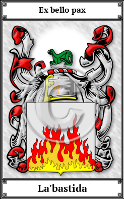 La'bastida Family Crest Download (JPG) Book Plated - 600 DPI