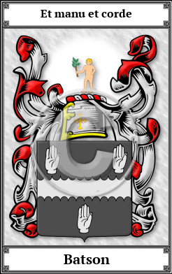 Batson Family Crest Download (JPG) Book Plated - 600 DPI