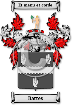 Battes Family Crest Download (JPG) Legacy Series - 600 DPI