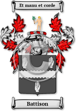 Battison Family Crest Download (jpg) Legacy Series - 150 DPI