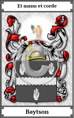 Baytson Family Crest Download (JPG)  Book Plated - 150 DPI