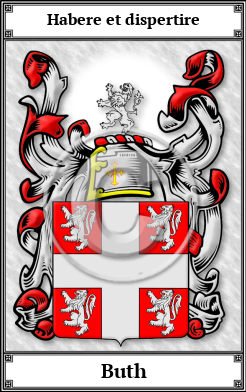 Buth Family Crest Download (JPG)  Book Plated - 150 DPI