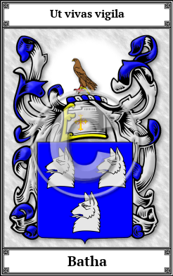 Batha Family Crest Download (JPG)  Book Plated - 150 DPI