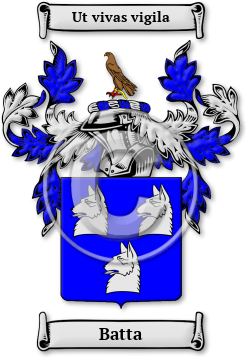 Batta Family Crest Download (jpg) Legacy Series - 150 DPI
