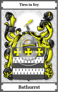 Bathurrst Family Crest Download (JPG)  Book Plated - 150 DPI