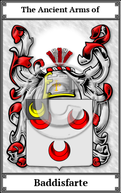 Baddisfarte Family Crest Download (JPG)  Book Plated - 150 DPI