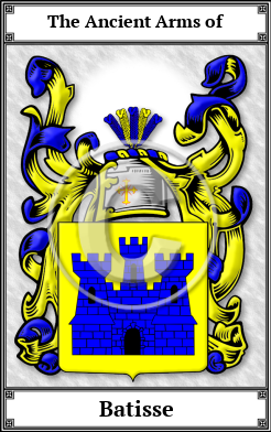 Batisse Family Crest Download (JPG) Book Plated - 600 DPI