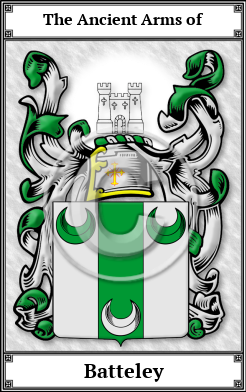 Batteley Family Crest Download (JPG)  Book Plated - 150 DPI