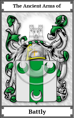 Battly Family Crest Download (JPG)  Book Plated - 150 DPI