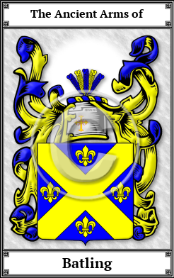 Batling Family Crest Download (JPG)  Book Plated - 150 DPI