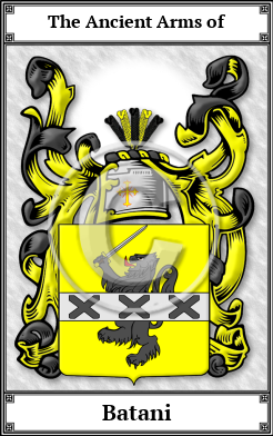 Batani Family Crest Download (JPG)  Book Plated - 150 DPI