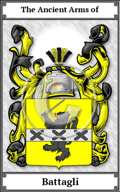 Battagli Family Crest Download (JPG) Book Plated - 600 DPI