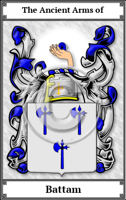 Battam Family Crest Download (JPG) Book Plated - 600 DPI