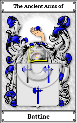 Battine Family Crest Download (JPG)  Book Plated - 150 DPI