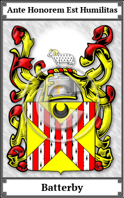 Batterby Family Crest Download (JPG)  Book Plated - 150 DPI