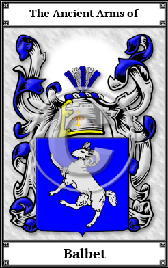 Balbet Family Crest Download (JPG) Book Plated - 600 DPI