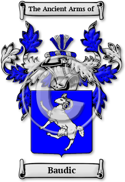 Baudic Family Crest Download (jpg) Legacy Series - 150 DPI