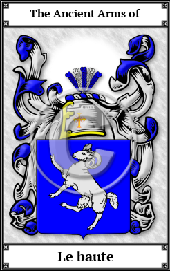 Le baute Family Crest Download (JPG) Book Plated - 600 DPI