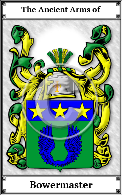 Bowermaster Family Crest Download (JPG) Book Plated - 600 DPI