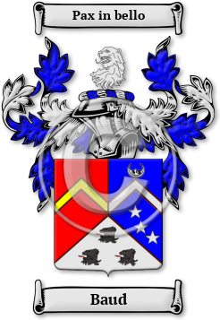 Baud Family Crest Download (jpg) Legacy Series - 150 DPI