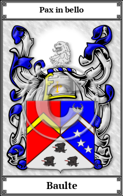Baulte Family Crest Download (JPG)  Book Plated - 150 DPI